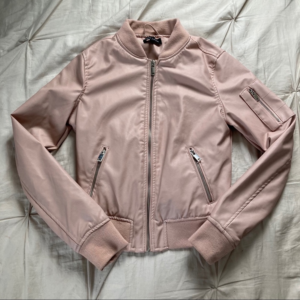 Pink Leather Jacket
